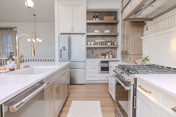 Kitchen with professional-grade range