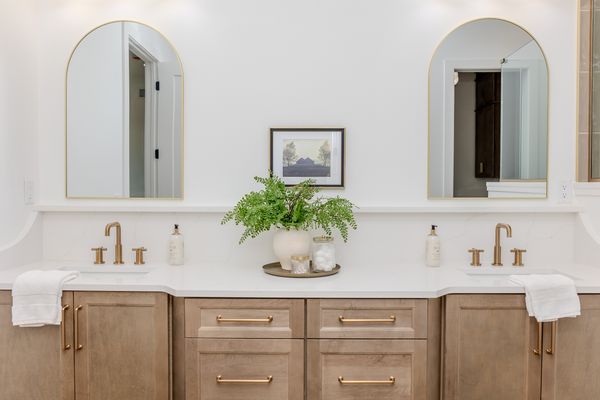 Primary bathroom double vanity