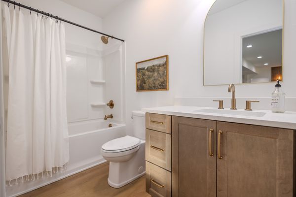 Lower-level bathroom