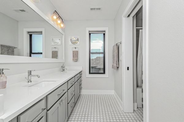 Bathroom with double vanity